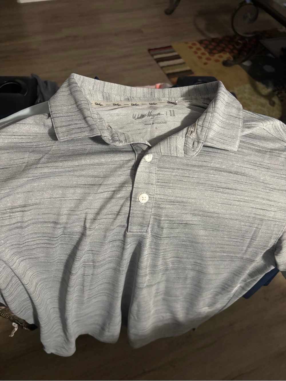 Walter Hagen Light Gray Striped Polo